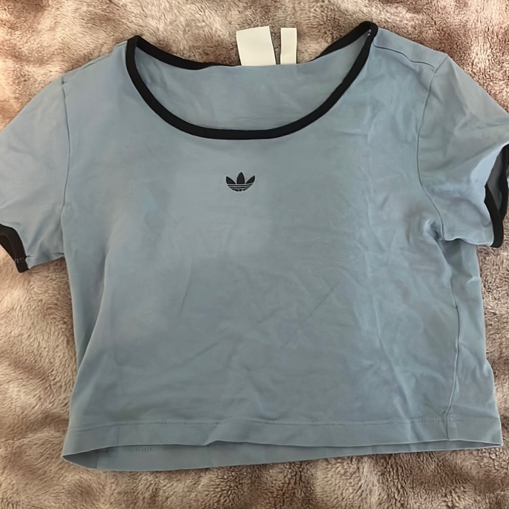 COPY - Adidas Originals Blue Slim Cropped T-shirt